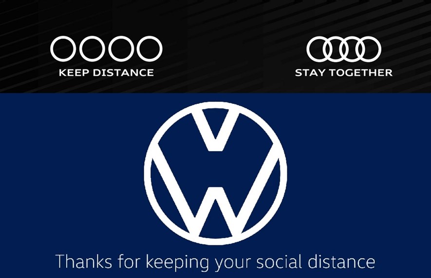 ფოლცვაგენი, ფოლკსვაგენი, ფოლკსვაგენ გრუპი, კორონავირუსის პანდემია, რეკლამა, სარეკლამო რგოლი