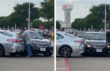 ვიდეო: ქალი უკუსვლისას ავტომობილს რამდენჯერმე დაეჯახა