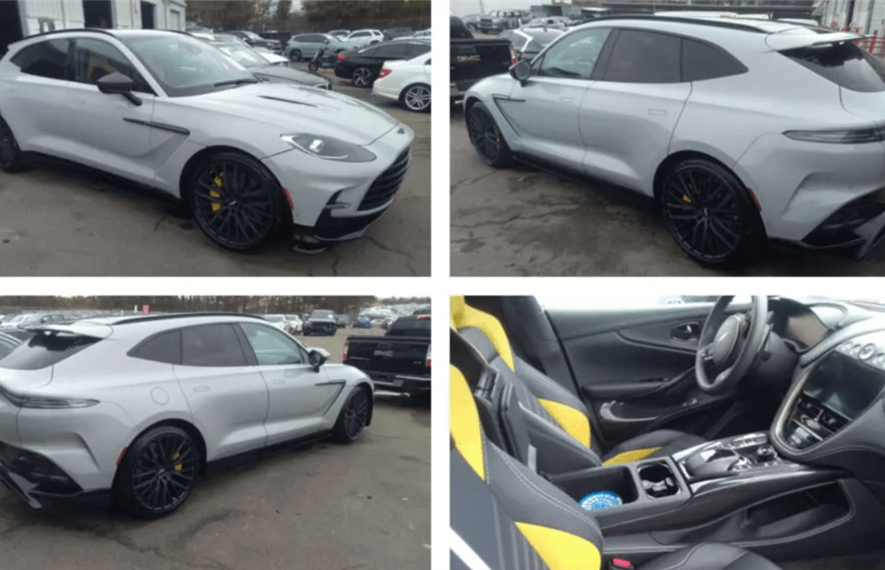 აუქციონი, Aston Martin, DBX, DBX 707, ჩაძირული ავტომობილი