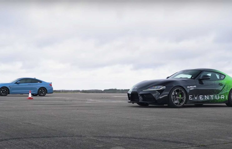 Toyota Supra-ს და BMW M4-ის დრაგ ტესტი