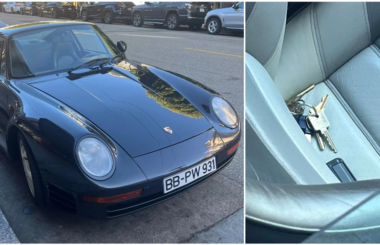 ვიღაცამ უიშვიათესი Porsche 959 ჩაწეული შუშებით და გასაღებით დატოვა