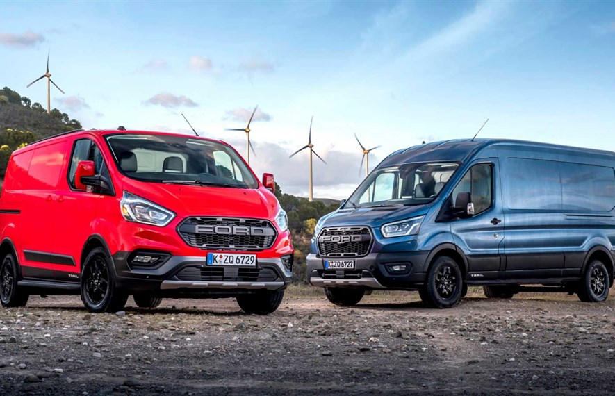 Ford Transit-ის ახალ Trail მოდელს Raptor-ის მსგავსი ცხაურა აქვს
