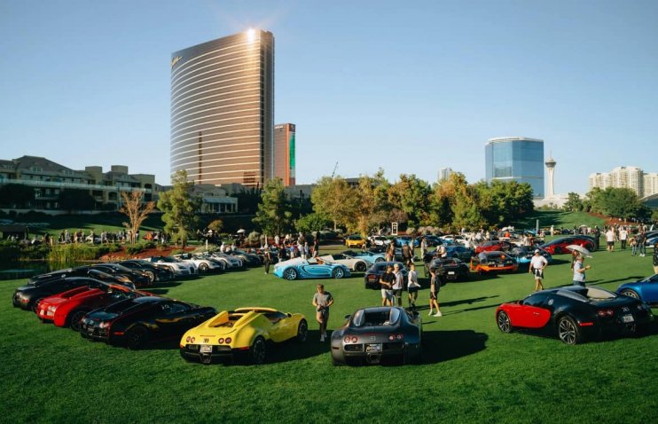 47 ერთეული Bugatti Veyron ლას-ვეგასში მსოფლიო რეკორდის დასამყარებლად შეიკრიბა