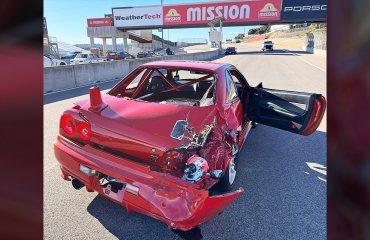 Laguna Seca-ზე ტვირთამწემ ორი Skyline GT-R დალეწა