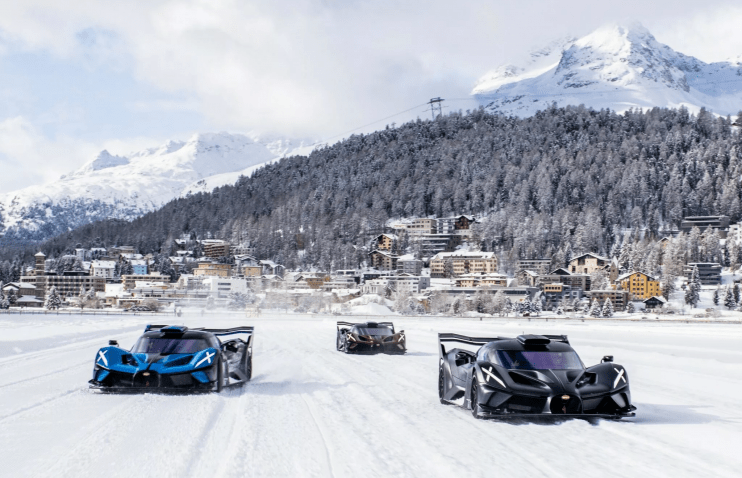 Bugatti-მ თავისი საუკეთესო ჰიპერქარები ყინულზე დრიფტში გამოცადა