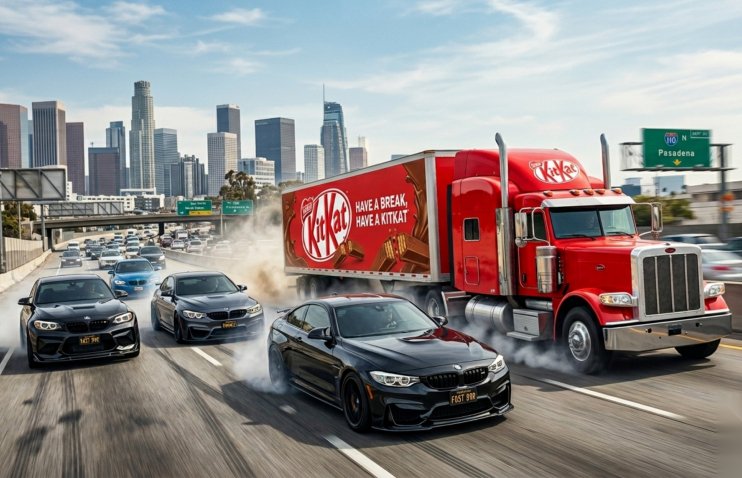 სატვირთო, რომელსაც 12 ტონა KitKat-ი გადაჰქონდა, ავტობანიდან გაქრა