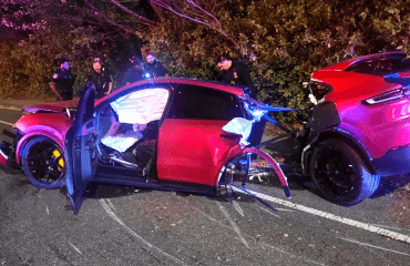 Porsche Cayenne შეჯახებამ შუაზე გაგლიჯა, მძღოლი კი უვნებლად გადარჩა