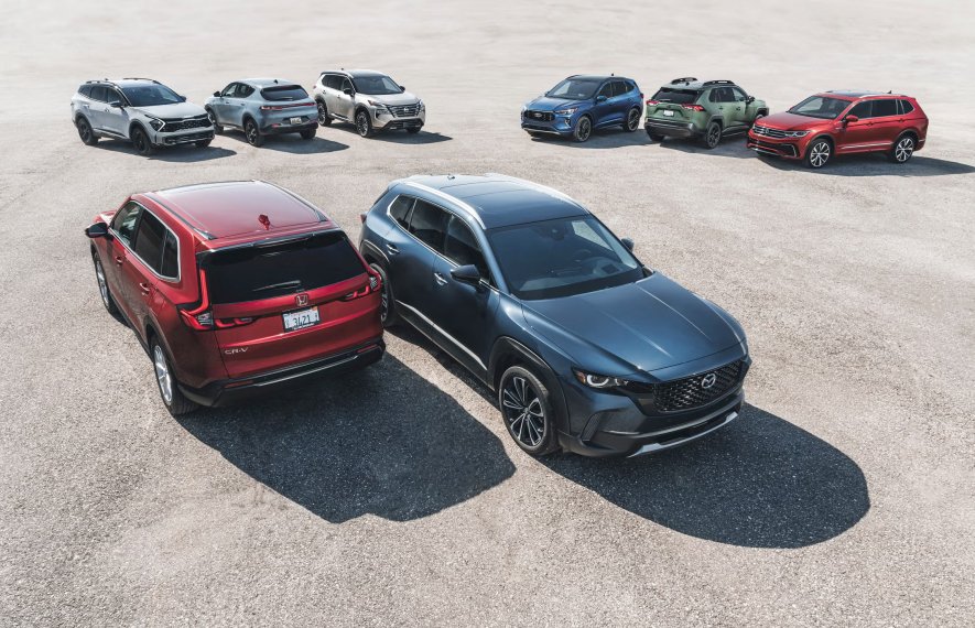 ფორდ ბრონკო, ტოიოტა რავ4, ჰონდა ეიჩარ-ვი, ჰონდა პილოტი, ტოიოტა ჰაილენდერი, ტოიოტა კოროლა ქროსი, ჰონდა ჰრვ, ჰონდა ცრვ, ტოიოტა 4რანერი