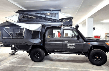 კემპერი Toyota Land Cruiser-ის ბაზაზე, რომელშიც 4 ადამიანი თავისუფლად იცხოვრებს